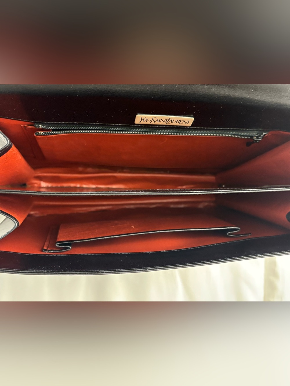 Yves Saint Laurent VTG Black Leather Shoulder Bag/Clutch, 10x7.5x3.5 - Picture 9 of 10